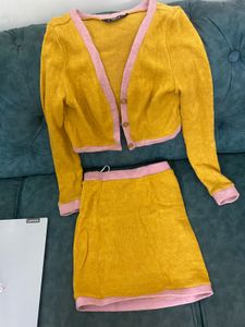 Cute Yellow Knit Set