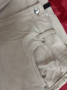Wide Leg Beige Jeans