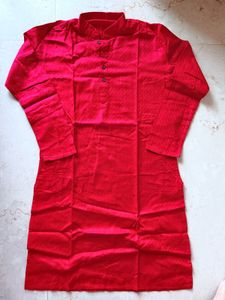 Pinkish Red Cotton Kurta