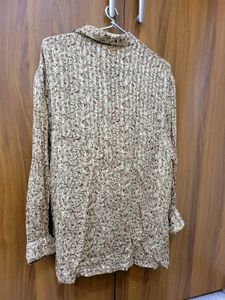 Golden Shimmery Sheer Shirt
