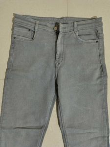 Women Gray Denim Jeans @stretch Jean
