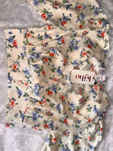 floral printed alladin sleeves cute top