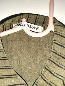 Striped Olive Green Tunic