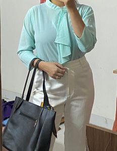 Formal Blue Top For Office And College Wear