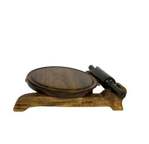 Wooden Chakla roti Maker with Rolling Pin