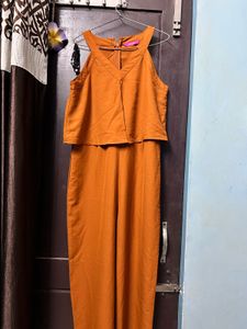 Orange Two-Piece Jumpsuit