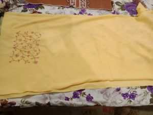 Light Yellow Colour Suit Material