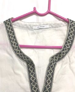 White Embroidery Top Bust 36