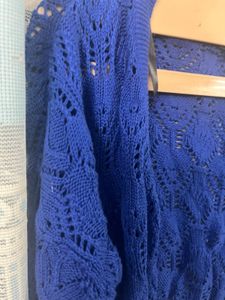 Blue Knit Cardigan