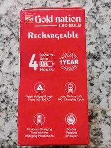 Gold Nation Rechargeable LED Bulb