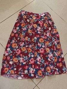 Floral Print divider Skirt