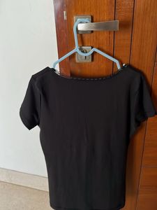 Black Lace Trim Top