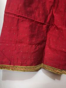 Srishti Maroon Festive Silk Palazzo Pant