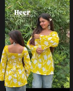 Floral Corset Back Kurti