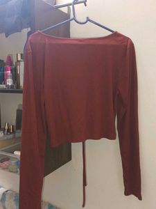 Rust-colored Crop Top