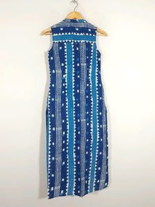 Blue Printed Stright Fit Kurta  (Women&#39;s)
