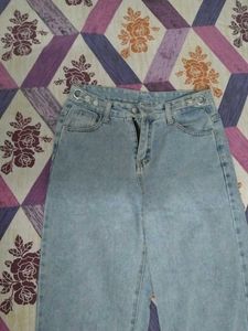Adjustable Wide Leg Jeans