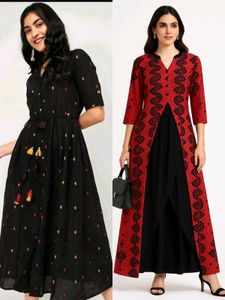 Long Midi Printed Kurta