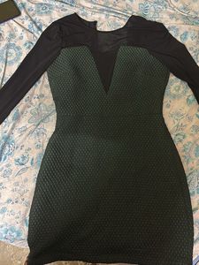 KAZO Luxe Green Georgette One-Piece – Black Long S