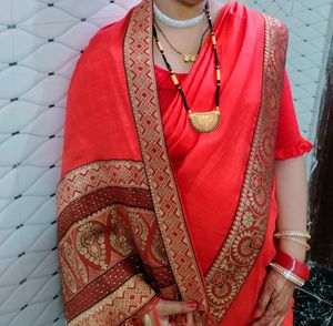 Red Beutiful  Saree