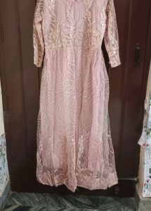 Baby Pink Embellished Anarkali Set