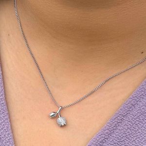 Diamond Rose Pendant Chain