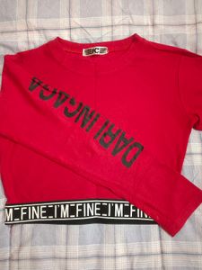 Red Crop Top - Trendy &amp; Stylish