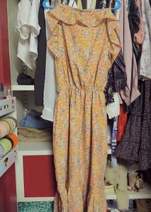 🪻🎀Floral Beige Dress 🎀🪻