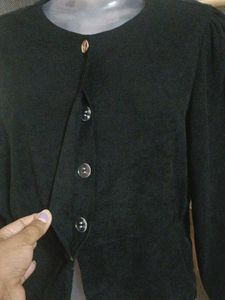 Open Front Korean Crop Shirt