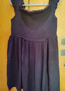 Half Shoulder Black Frock