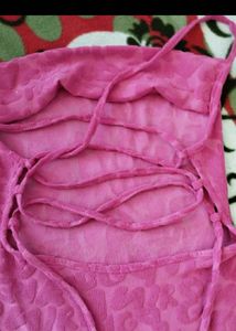 Urbanic Pink Lace-Up Mini Dress 👗