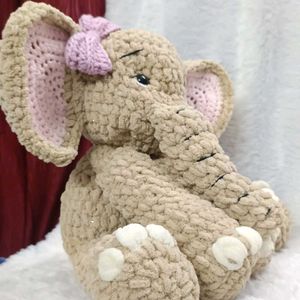 Crochet Elephant Soft Toy 🐘💖