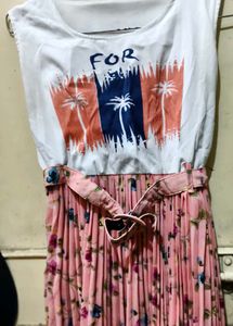 Floral Print Dress(knee length)