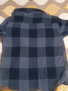 Black &amp; Grey Plaid Flannel Shirt