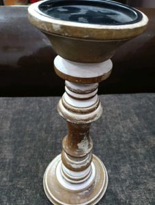 Rustic Wooden Candle Holder