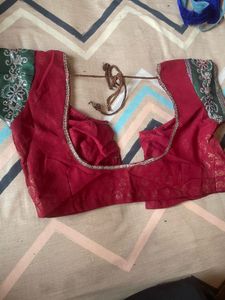 Red Embellished Saree