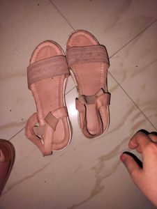 Peach nude Colour Women Slippers With Light Heels