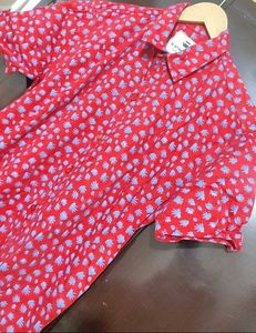 Red🔴 Half Sleeves Shirt For 38 Chest