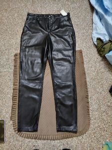 Mango Black Leather Pants