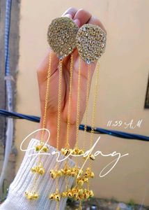 Gold Jhumka Earrings