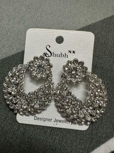 Sparkling Silver Earrings