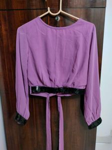 Purple Long Sleeve Top