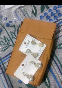 Two Pair Korean Gold Plated Earrings