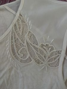 White Lace Detail Top