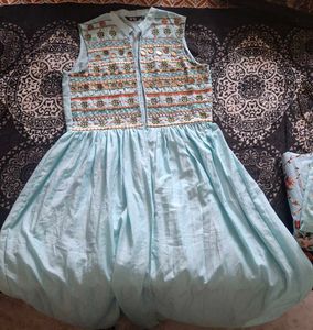 Sky Blue Embroidered 3-Piece Suit