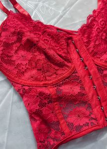 Red Lace Hot Bralette