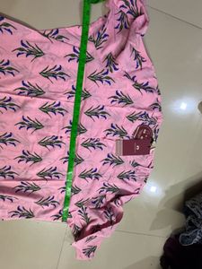 Pink Floral Print Kurta