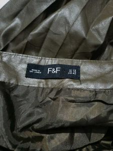 Olive Green Pleated Skirt