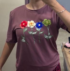 Flower Embroidery Top