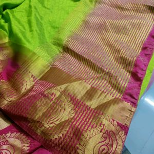 Green &amp; Pink Colour Saare